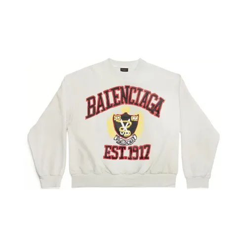 Balenciaga Свитшот Свободный крой Женский Белый