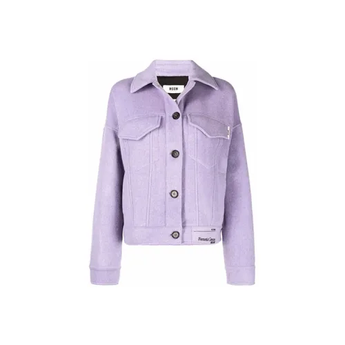 MSGM Фиолетовые Женские Куртки