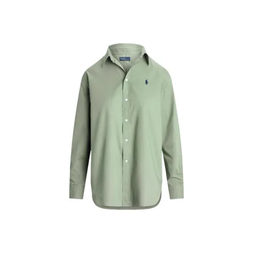 Polo Ralph Lauren SS24 Рубашка Женская Рабочая Одежда Зеленая
