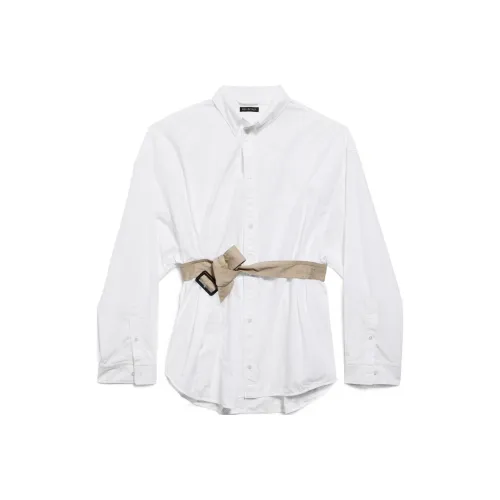Balenciaga FW24 Рубашка Обычный крой Женская Белая