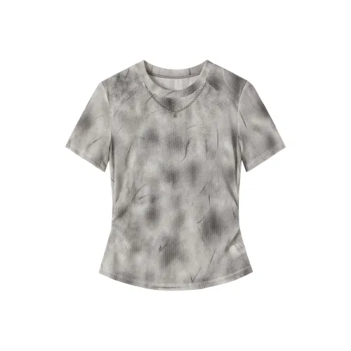 XIANGYING Стандартная T-рубашка Женская Средняя серая