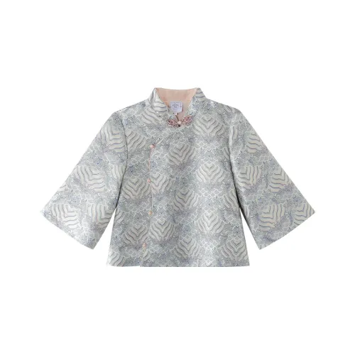 JINYE ORIENTAL Серо-голубые Женские Т-рубашки