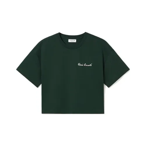 LACOSTE Темно-зеленая Женская футболка