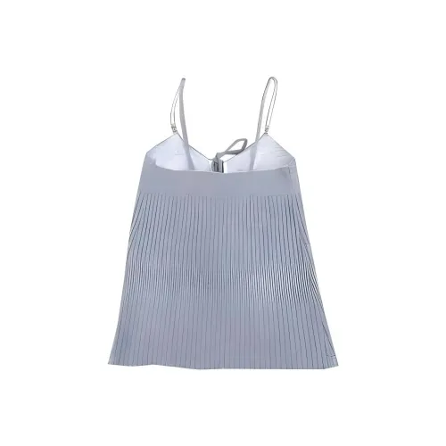 CHANEL Топ на бретелях Женский Серебряный Серый