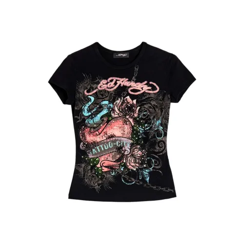 Ed Hardy Черные Женские Футболки