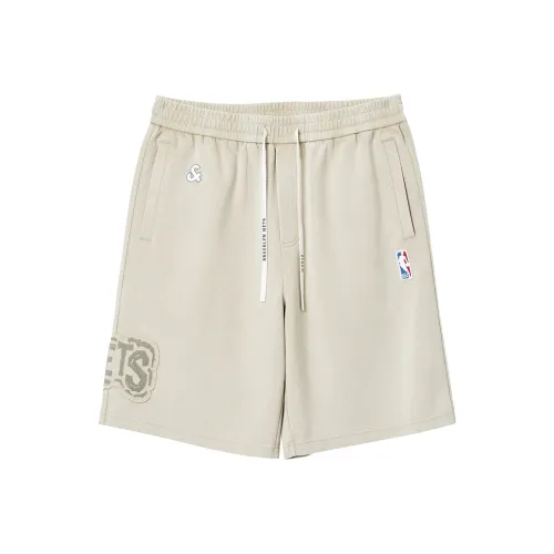 JACK JONES· X NBA Повседневные шорты Мужской C00 Экрю