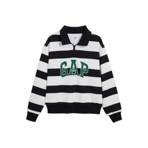 GAP Поло Мужские Черно-Белые Полосы