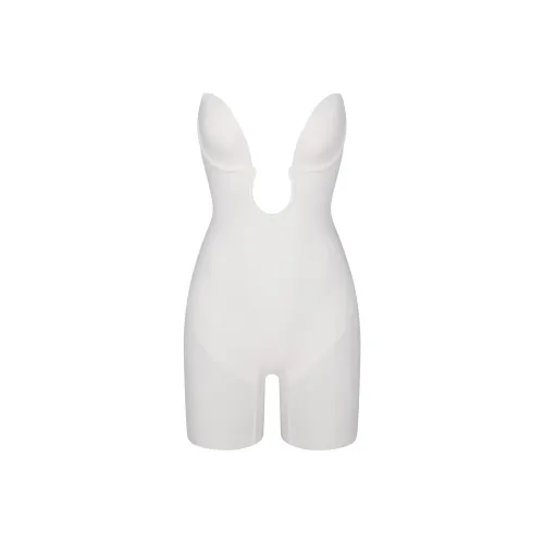 SKIMS DEEP Plunge Корректирующее белье MID Бедро BODYSUIT Комбинезон Женские MARBLE MARBLE