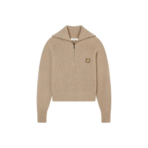 Maison Kitsune Бежевый Женский Трикотаж