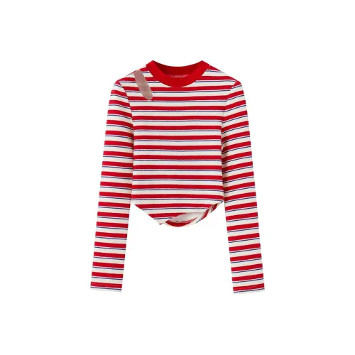 BETTERSAY Стандартная футболка женская розовая и белая