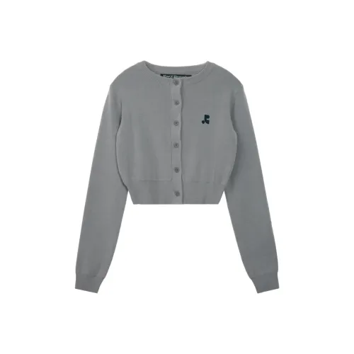 Rest Recreation Укороченный кардиган из трикотажа женский серый