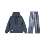 Set (Dark Gray Top + Dark Blue Jeans)  
Комплект (Темно-серый топ + темно-синие джинсы)