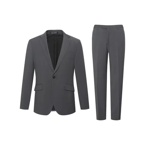 LESS IS MORE Бизнес-костюм мужской серо-фиолетовый