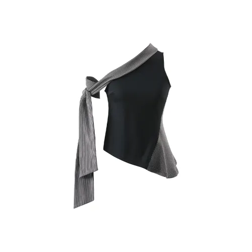 SKYA Черный Женские Короткие Топы