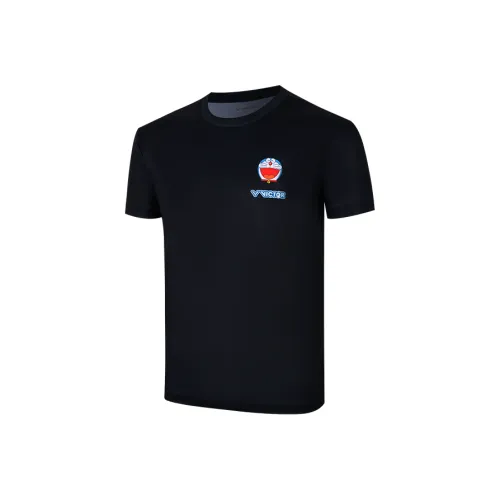 Victor x Doraemon Бадминтон Джерси Унисекс Черный