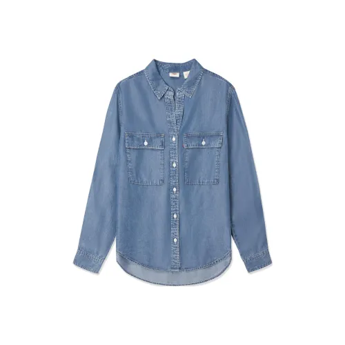 Levis SS24 Summer Collection Темно-синие Женские Рубашки