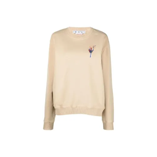 Off Бежевый Белый Женские Свитшоты