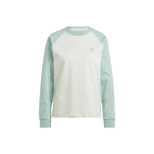 Adidas Originals Комплект с короткими рукавами T-рубашка Женская Лен Зеленый