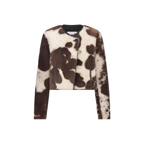 DIOR Куртки и Пальто Женские Коричневый