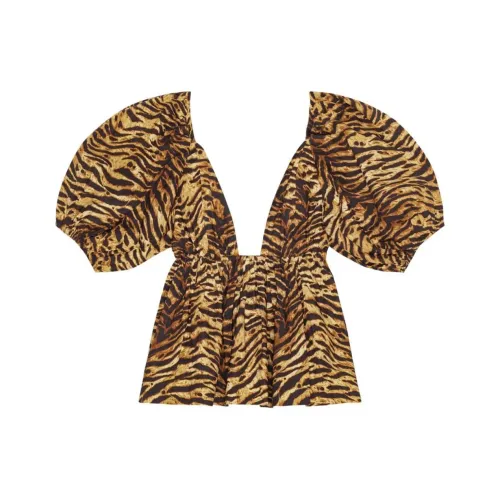 GANNI Коричневые Женские Футболки