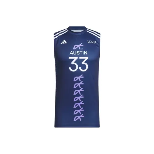 Adidas Волейбол Джерси Унисекс Морской Синий