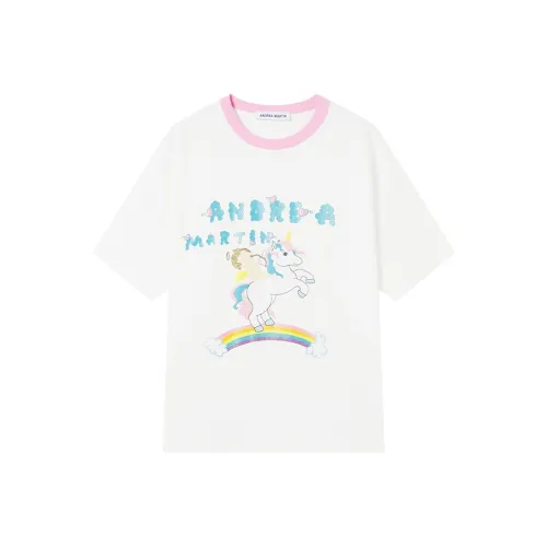 ANDREA MARTIN Белая Женская Футболка