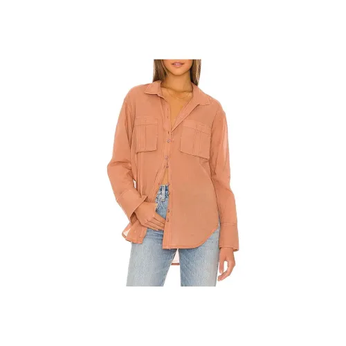 FREE PEOPLE Апельсиновые Женские Рубашки