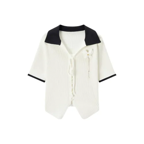 EICHITOO Трикотаж Женский Экрю Отделка