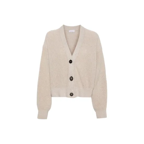 BRUNELLO CUCINELLI FW24 Трикотаж Женский Светлый Бежевый