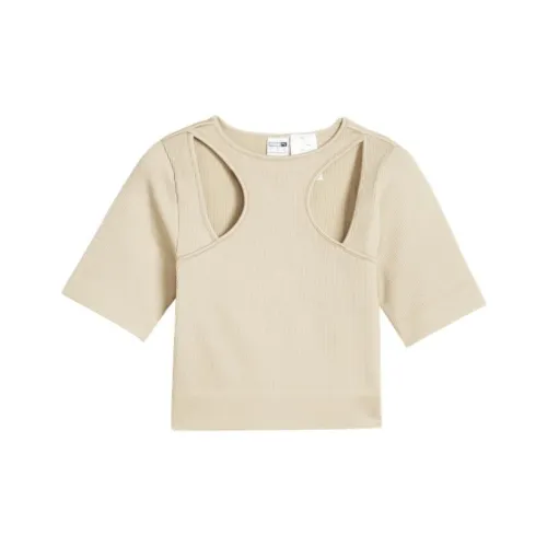 PUMA HER CREW TR Экрю Женские Футболки