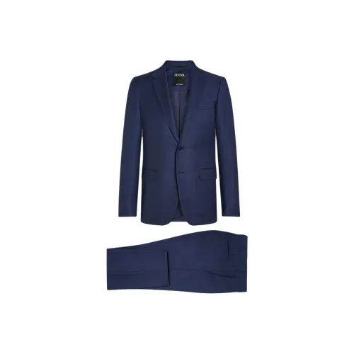 Zegna FW24 Бизнес-костюм мужской синий