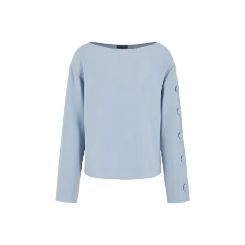 EMPORIO ARMANI FW24 Рубашка Женская Небесно-Синий