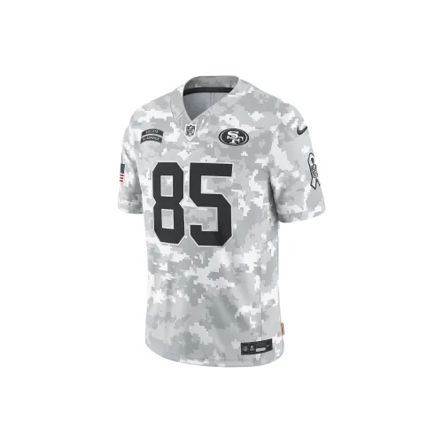 nike Dri FitNFL George Kittle San Francisco 49ers Salute To Service Регби Джерси Мужской Белый