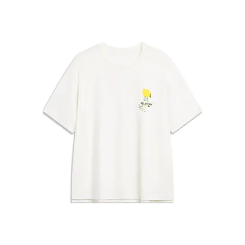 LINING Chinese Culture Series Рукав с оборками T-рубашка Женская Сливовый