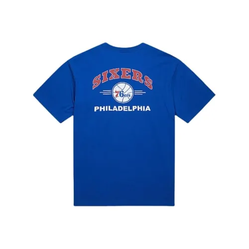 MITCHELL NESS X NBA Philadelphia 76ers Футболка Унисекс Синяя