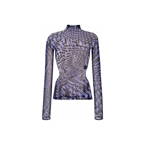 Mugler Фиолетовые Женские Т-рубашки