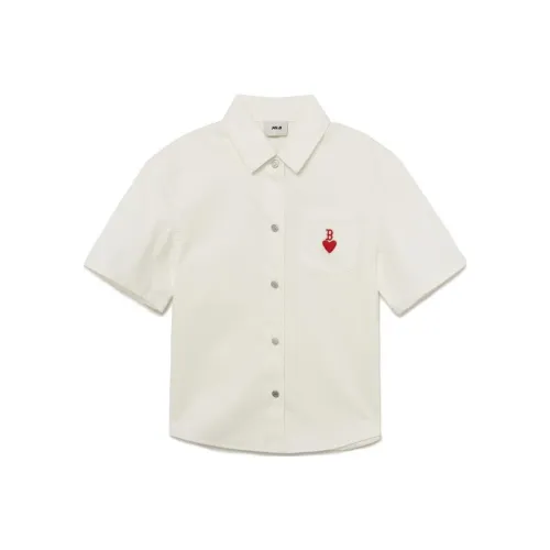 MLB Base Logo Экрю Женские Рубашки