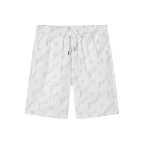 DILLO SS25 Повседневные шорты Мужские Натуральный белый Буква