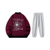 Комплект одежды (Красный топ + Белые и серые штаны)