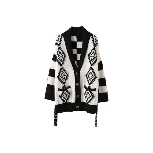 MAIGRE SIMHAT Кашемир Свитер Женский Черный Белый