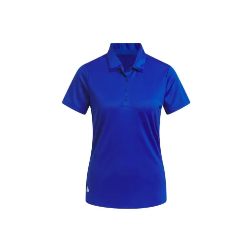 Adidas Solid Performance Short-Sleeved Polo Polo Women's Royal Blue Adidas Solid Performance Короткий рукав Поло Поло Женские Королевский синий