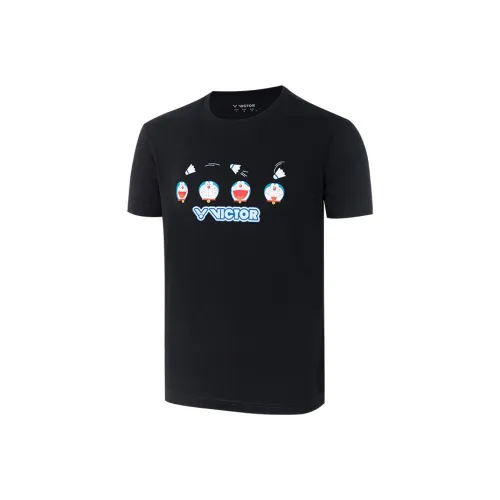 Виктор x Дораемон Совместная серия Victor X Doraemon Collaboration Collection Бадминтон Джерси Унисекс Черный