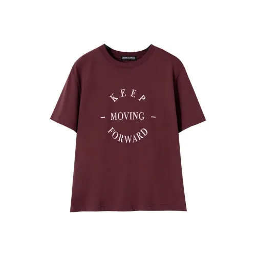 SOON FLOWER T-рубашка Женская Темно-красная