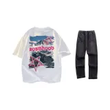 Бело-розовый + Черный