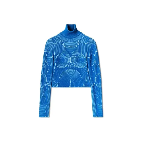 Off White Off White SS23 коллекция модного показа Светло-синий Женские трикотажные изделия