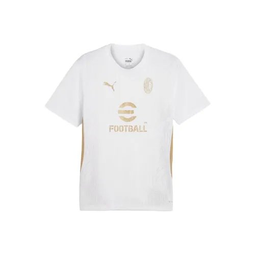 PUMA x AC Milan Football FW24 Футбол Джерси Мужской Белый Золото