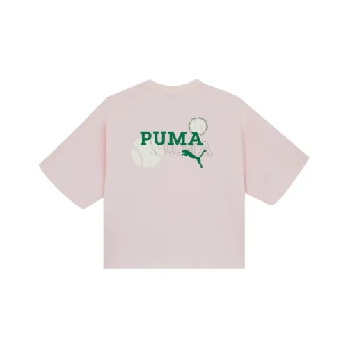 PUMA Т-рубашка с оборванным рукавом женская ледяной розовый