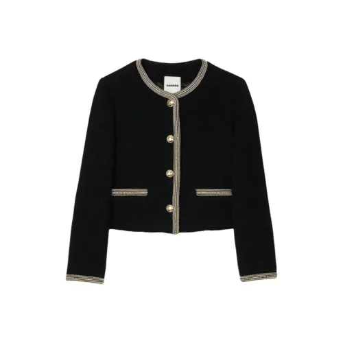 Sandro Куртки и Пальто Женские Черные