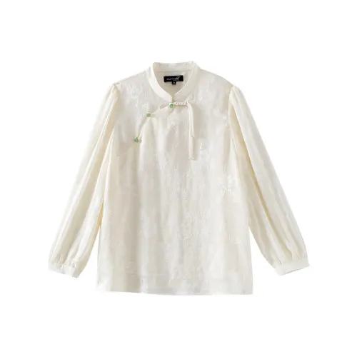 OUNIXUE Абрикос Женские Рубашки