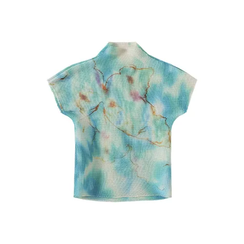 CONP T-Shirt Женская Tie Dye Синий Зеленый